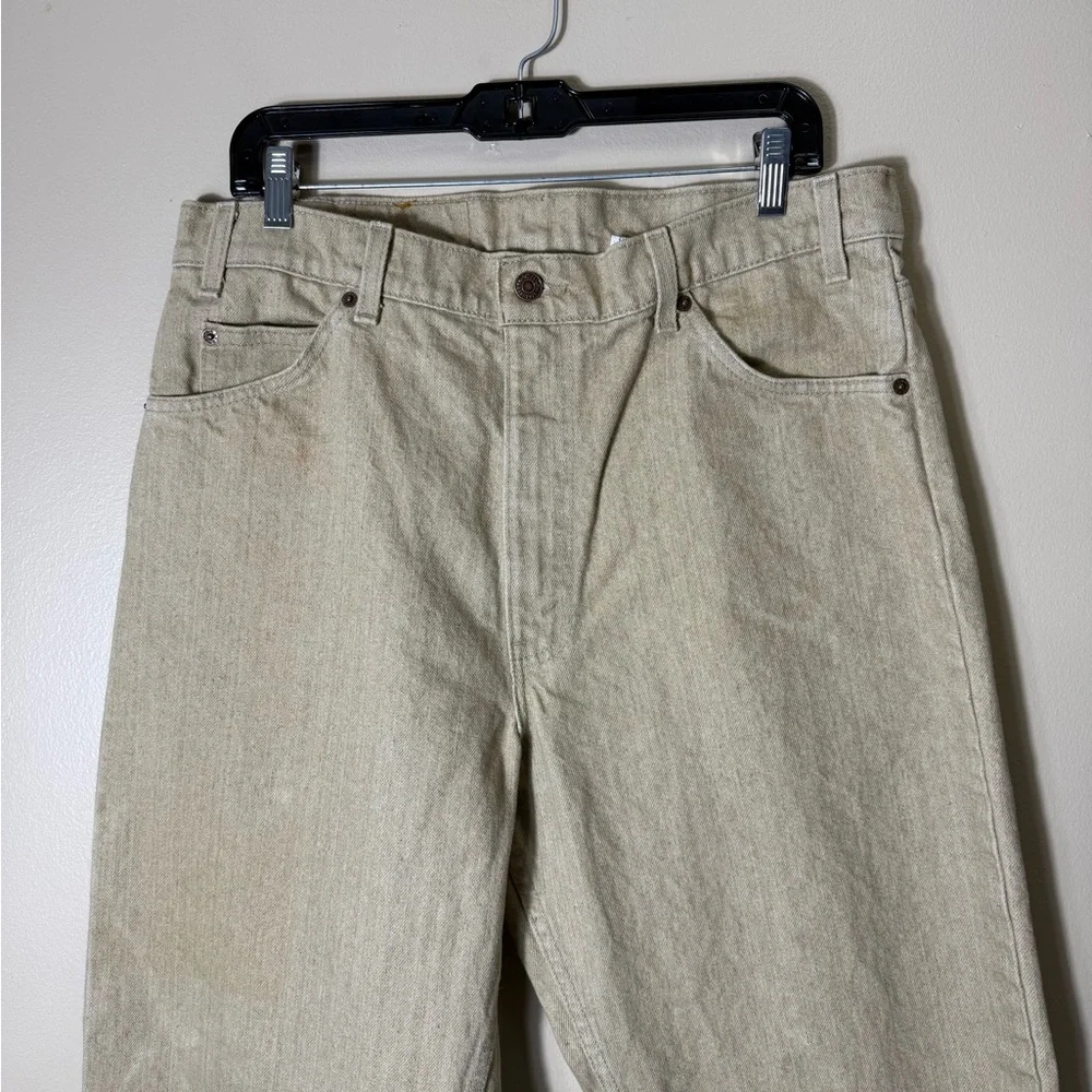 Vintage Levi’s‎ 550 Orange Tab USA Made Jeans 36x34 Fits 36x32 Beige 90s